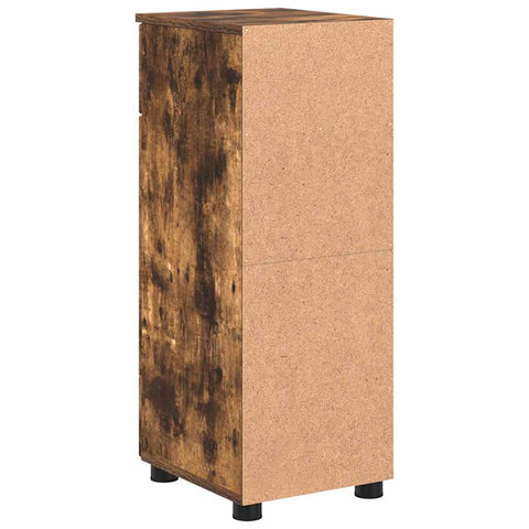 vidaXL Bathroom Cabinet with Drawer Smoked Oak 30 x 35 x 80 cm