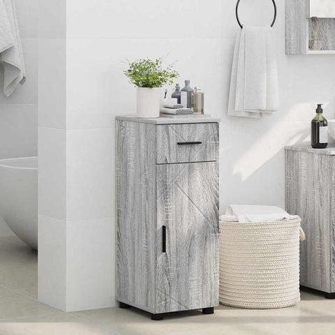 vidaXL Bathroom Cabinet Grey sonoma 30 x 35 x 80 cm Engineered wood