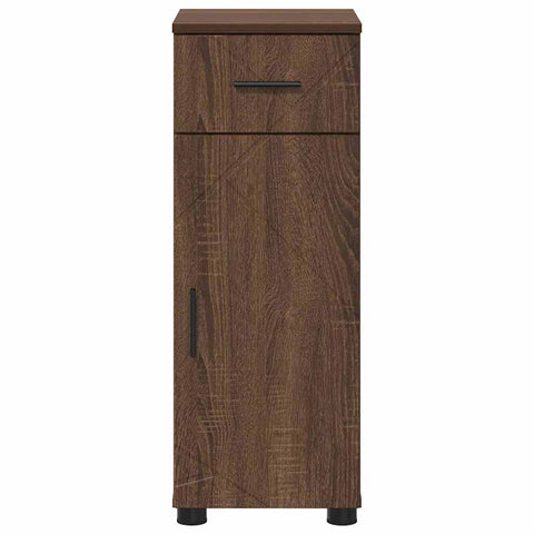 vidaXL Bathroom Cabinet with Drawer Brown Oak 30 x 35 x 80 cm