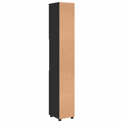 vidaXL Bathroom Tall Cabinet Black 30 x 35 x 192 cm Engineered wood
