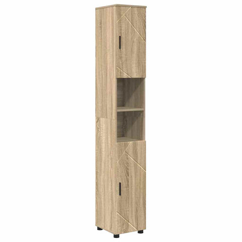 vidaXL Bathroom Tall Cabinet with Storage Sonoma oak 30 x 35 x 192 cm