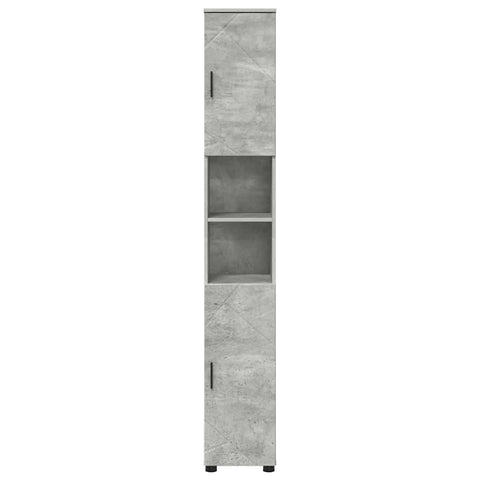 vidaXL Bathroom Tall Cabinet with Door Concrete grey 30 x 35 x 192 cm
