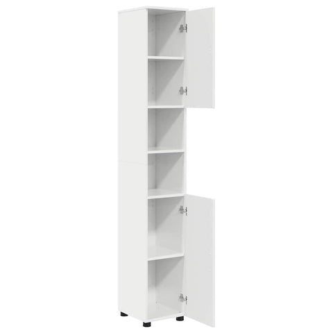 vidaXL Bathroom Tall Cabinet High gloss white 30 x 35 x 192 cm