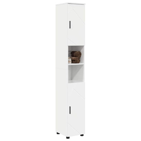 vidaXL Bathroom Tall Cabinet High gloss white 30 x 35 x 192 cm