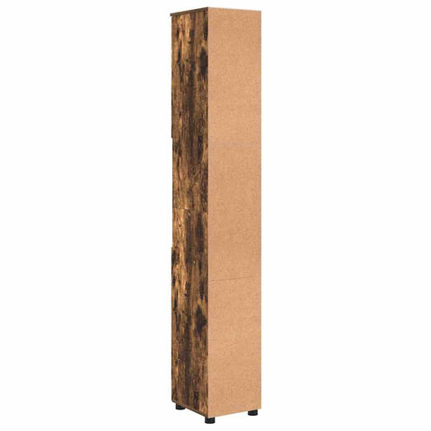 vidaXL Bathroom Tall Cabinet with Storage Smoked oak 30 x 35 x 192 cm