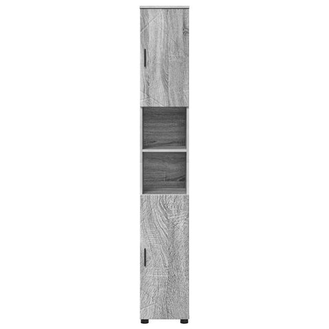 vidaXL Bathroom Tall Cabinet with Storage Grey sonoma 30 x 35 x 192 cm