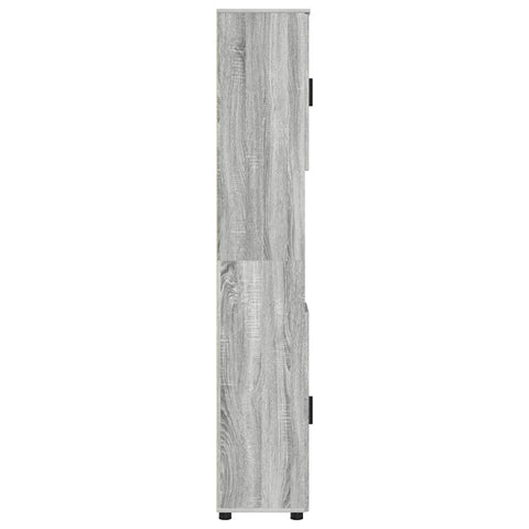 vidaXL Bathroom Tall Cabinet with Storage Grey sonoma 30 x 35 x 192 cm