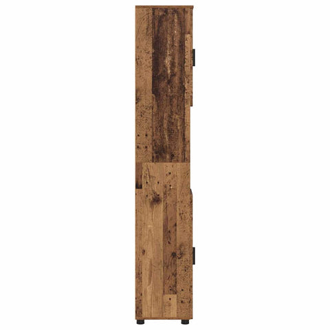 vidaXL Bathroom Tall Cabinet Old wood 30 x 35 x 192 cm Engineered wood