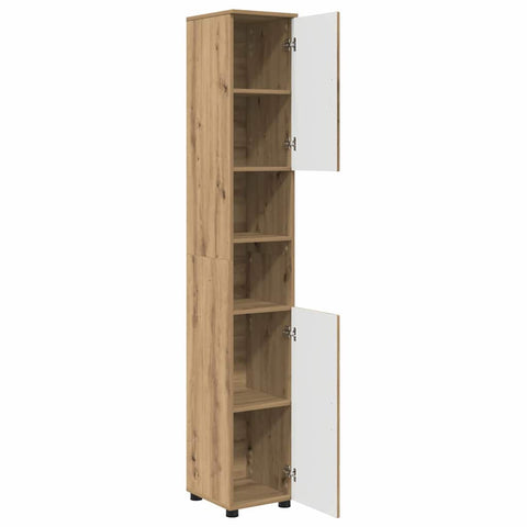 vidaXL Bathroom Tall Cabinet with Storage Artisan oak 30 x 35 x 192 cm