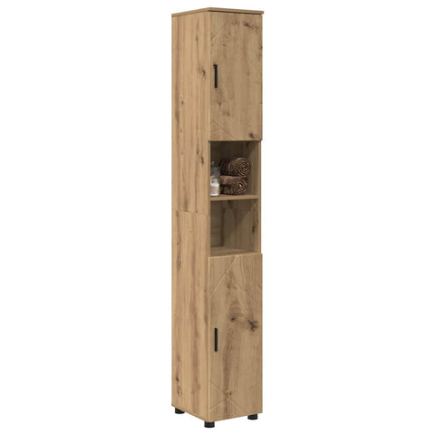 vidaXL Bathroom Tall Cabinet with Storage Artisan oak 30 x 35 x 192 cm