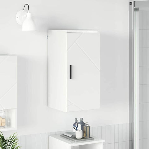 vidaXL Bathroom Cabinet with Door High gloss white 30 x 31.5 x 61 cm