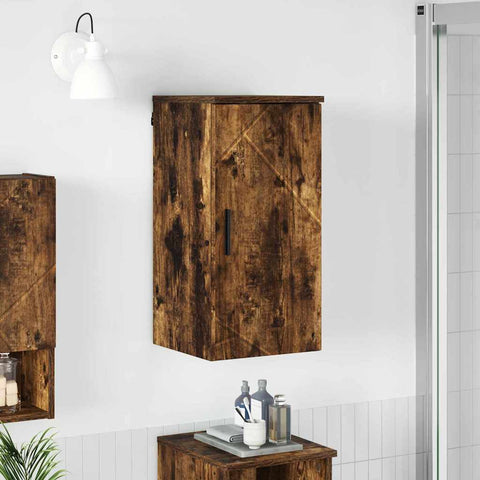 vidaXL Bathroom Cabinet Smoked oak 30 x 31.5 x 61 cm Engineered wood