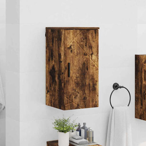 vidaXL Bathroom Cabinet Smoked oak 30 x 31.5 x 61 cm Engineered wood
