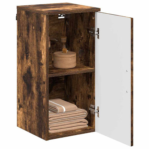 vidaXL Bathroom Cabinet Smoked oak 30 x 31.5 x 61 cm Engineered wood