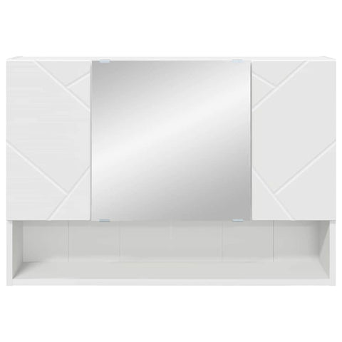 vidaXL Bathroom Mirror Cabinet White 80 x 17 x 55 cm Engineered wood