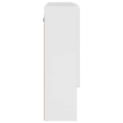 vidaXL Bathroom Mirror Cabinet High gloss white 80 x 17 x 55 cm