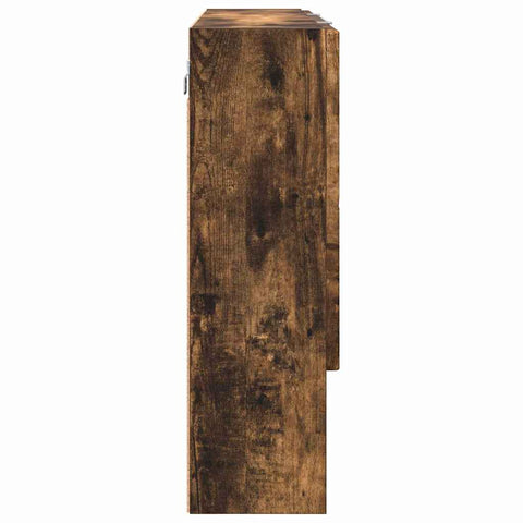 vidaXL Bathroom Mirror Cabinet Wall-mounted Smoked oak 80 x 17 x 55 cm