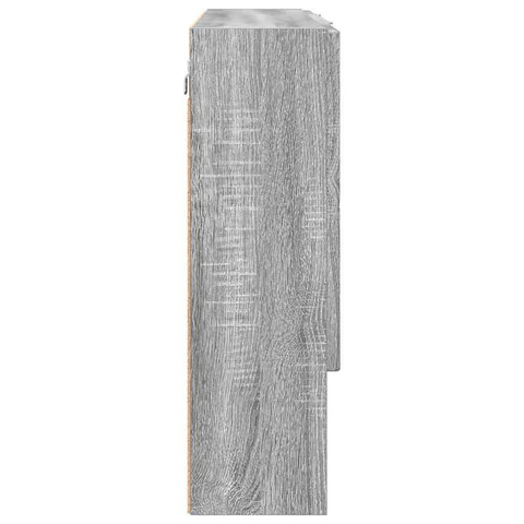 vidaXL Bathroom Mirror Cabinet with Door Grey sonoma 80 x 17 x 55 cm