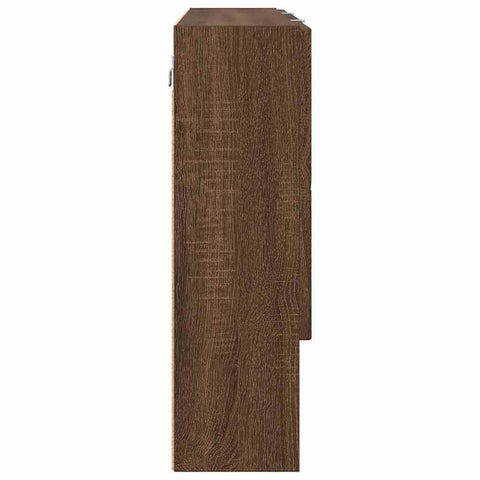 vidaXL Bathroom Mirror Cabinet Wall-mounted Brown oak 80 x 17 x 55 cm