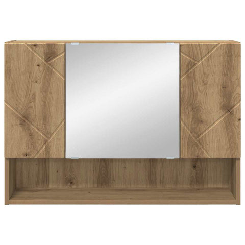 vidaXL Bathroom Mirror Cabinet with Door Artisan oak 80 x 17 x 55 cm