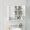 vidaXL Mirror Cabinet with Shelf White 59 x 17 x 55 cm Engineered wood