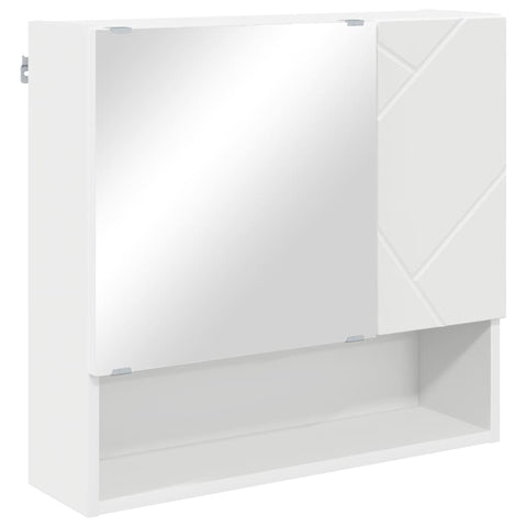vidaXL Mirror Cabinet with Shelf White 59 x 17 x 55 cm Engineered wood