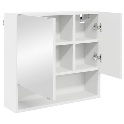vidaXL Mirror Cabinet with Shelf White 59 x 17 x 55 cm Engineered wood