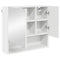 vidaXL Mirror Cabinet with Shelf White 59 x 17 x 55 cm Engineered wood