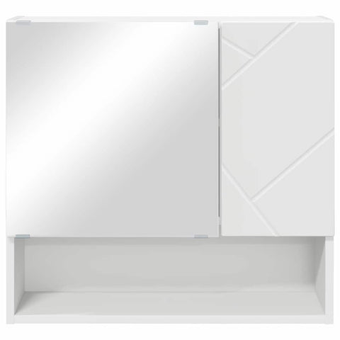 vidaXL Mirror Cabinet with Shelf White 59 x 17 x 55 cm Engineered wood