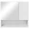 vidaXL Mirror Cabinet with Shelf White 59 x 17 x 55 cm Engineered wood