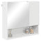 vidaXL Mirror Cabinet with Shelf White 59 x 17 x 55 cm Engineered wood
