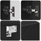 vidaXL Mirror Cabinet with Shelf Black 59 x 17 x 55 cm Engineered wood