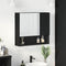 vidaXL Mirror Cabinet with Shelf Black 59 x 17 x 55 cm Engineered wood