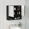 vidaXL Mirror Cabinet with Shelf Black 59 x 17 x 55 cm Engineered wood