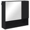 vidaXL Mirror Cabinet with Shelf Black 59 x 17 x 55 cm Engineered wood