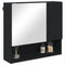 vidaXL Mirror Cabinet with Shelf Black 59 x 17 x 55 cm Engineered wood