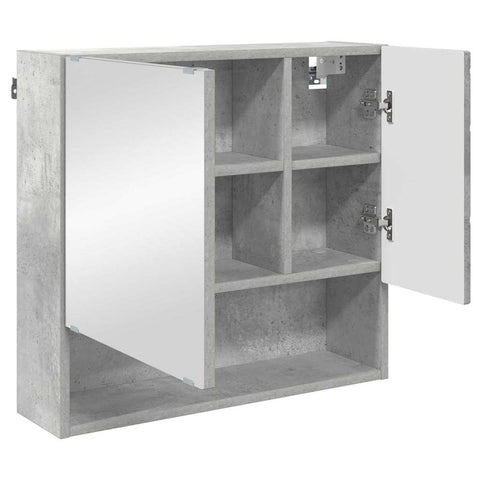 vidaXL Mirror Cabinet Concrete grey 59 x 17 x 55 cm Engineered wood