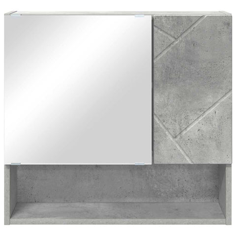 vidaXL Mirror Cabinet Concrete grey 59 x 17 x 55 cm Engineered wood