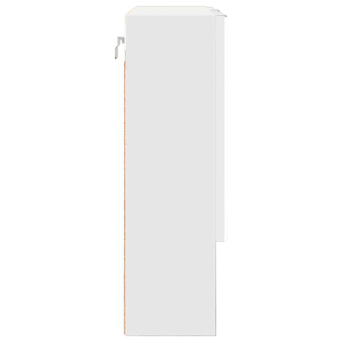 vidaXL Mirror Cabinet High gloss white 59 x 17 x 55 cm Engineered wood