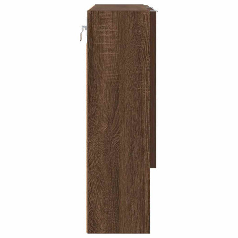 vidaXL Mirror Cabinet Brown oak 59 x 17 x 55 cm Engineered wood