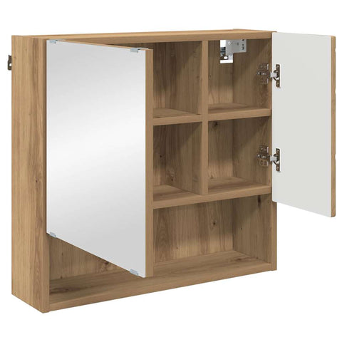 vidaXL Mirror Cabinet Artisan oak 59 x 17 x 55 cm Engineered wood