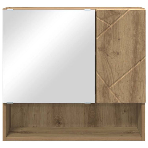 vidaXL Mirror Cabinet Artisan oak 59 x 17 x 55 cm Engineered wood