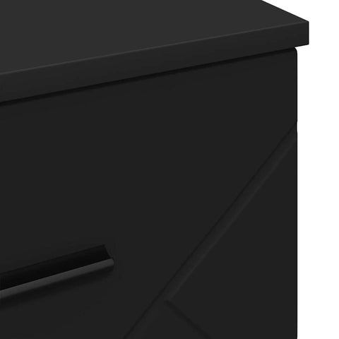 vidaXL Bedside Cabinet Black 38 x 38 x 66 cm Engineered wood