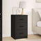 vidaXL Bedside Cabinet Black 38 x 38 x 66 cm Engineered wood