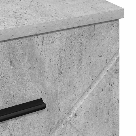 vidaXL Bedside Cabinet Concrete grey 38 x 38 x 66 cm Engineered wood