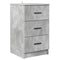 vidaXL Bedside Cabinet Concrete grey 38 x 38 x 66 cm Engineered wood