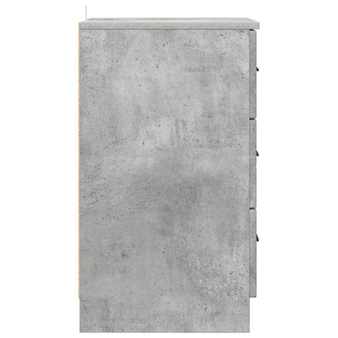 vidaXL Bedside Cabinet Concrete grey 38 x 38 x 66 cm Engineered wood