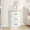 vidaXL Bedside Cabinet with Drawer High gloss white 38 x 38 x 66 cm