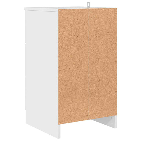 vidaXL Bedside Cabinet with Drawer High gloss white 38 x 38 x 66 cm