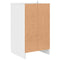 vidaXL Bedside Cabinet with Drawer High gloss white 38 x 38 x 66 cm